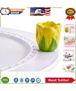 Whimsical Nora Fleming Hand-Painted Yellow Tulip Mini - Ideal for Entert... - $664.49 MXN