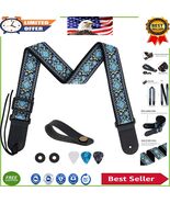 Comfortable Jacquard Weave Guitar Strap - 36 to 63 Inch Adjustable Length - $280.06 MXN