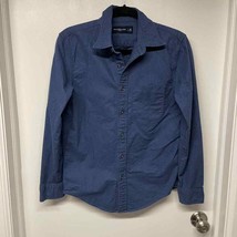 Abercrombie &amp; Fitch Men Dark Blue Long Sleeve Button Up Shirt Size Small AF - £20.24 GBP