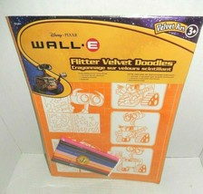 Vintage Disney Pixar Wall-E Velvet Art Poster &amp; Markers Art Flitter Doodles - £29.88 GBP