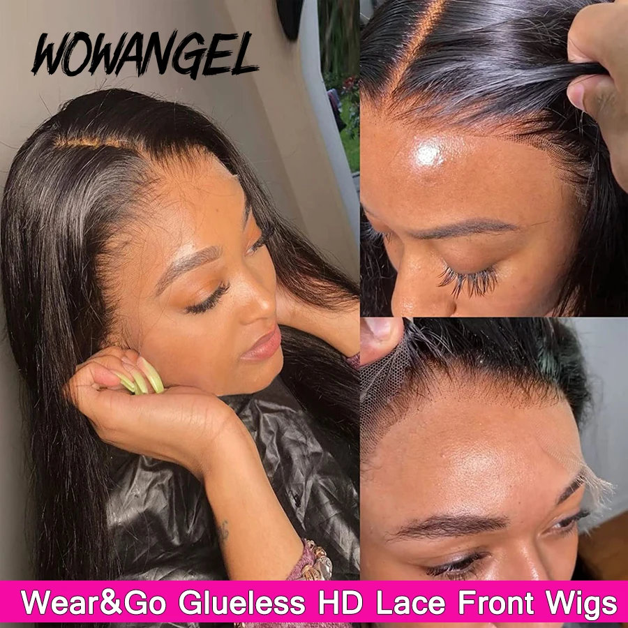 Wow Angel Skinlike Glueless Wigs 13x6 HD Lace Front Wigs Melt Skins 250% - £215.67 GBP+