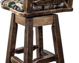 Montana Woodworks Homestead Collection Swivel Barstool with Woodland Uph... - $821.99
