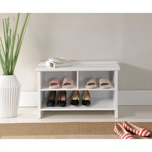 - Entryway Wood Shoe Storage Cubby , White - £135.67 GBP