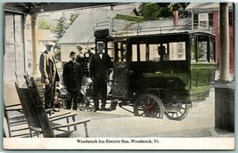 Woodstock Inn Electric Bus Woodstock Vermont UNP Frank Swallow DB Postcard J10 - $35.30