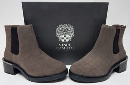Vince Camuto Kelivena Size US 7 W WIDE Women&#39;s Suede Croco Chelsea Boots... - $55.79 CAD