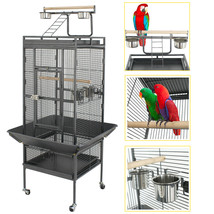 61&quot; Large Bird Cage Large Play Top Parrot Finch Cage Cockatiel Cockatoo ... - $181.48