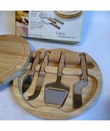 CIRCO Cheese Board &amp; 4pc Set Legacy by Picnic Times Swivel-Open Circular - $10.38 CAD