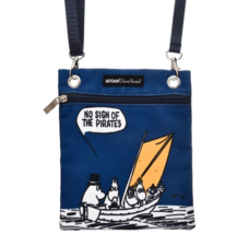 Neck bag Moomin by the sea, navy blue, 17 x 21 cm - Nordicbuddies - £23.36 GBP