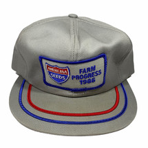 VTG 1986 Americana Seeds Farm Progress Grain Agriculture Foam Snapback Hat Cap - £12.56 GBP