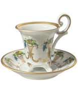 Weimar Porzellan Vintage German Teacup &amp; Saucer Set With Grape Motif - $25.64 CAD