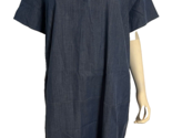 Lands&#39; End Denim Short Sleeve V neck Shift Dress Size 22W - $37.99