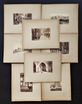 LOT 1800s antique 8 pc Westminster Abby Tower London Parliament Albumen PHOTOS  - £69.82 GBP