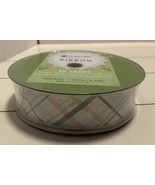 Members Mark Premium Wire Edge Plaid Ribbon 1.5&quot; Wide by 50 Yards - £12.22 GBP