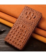 Generic For iPhone 12 (Color: BROWN) Genuine Leather Flip back Magnetic ... - $136.15