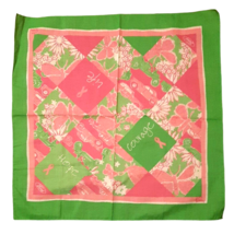 Lilly Pulitzer Scarf Breast Cancer Awareness Bandana 20&quot; Ford Collaborat... - £11.75 GBP