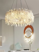 Contemporary Luxury Home Bedroom Led Round Ceiling Crystal Modern Chande... - $235.99+