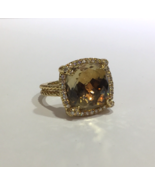David Yurman Chatelaine Pave Bezel Ring With Champagne Citrine And Diamonds - $3,237.89 CAD