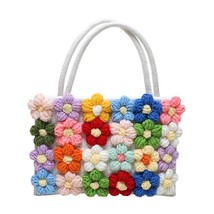 Flower Hand Woven DIY  Bag Women Cotton en Flower Bag New  Messenger Bag Rural S - £55.26 GBP
