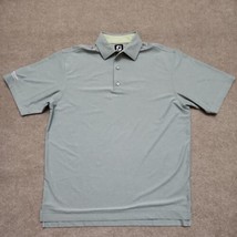 Footjoy FJ Golf Polo Shirt Mens Large Gray Short Sleeve Performance Stretch - £21.01 GBP