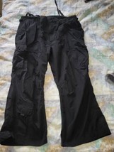 Gap Utility Cargo Pants Men Sz XL Black Wide Straight Baggy Skate Vintag... - $26.19