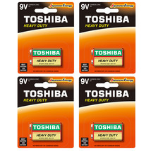 Toshiba 9V Heavy Duty Carbon Zinc Batteries (4 Pack) - £12.57 GBP