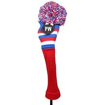 Majek Golf Red White Blue PW (Pitching Wedge) Hybrid Golf Pom Pom Knit R... - $17.81