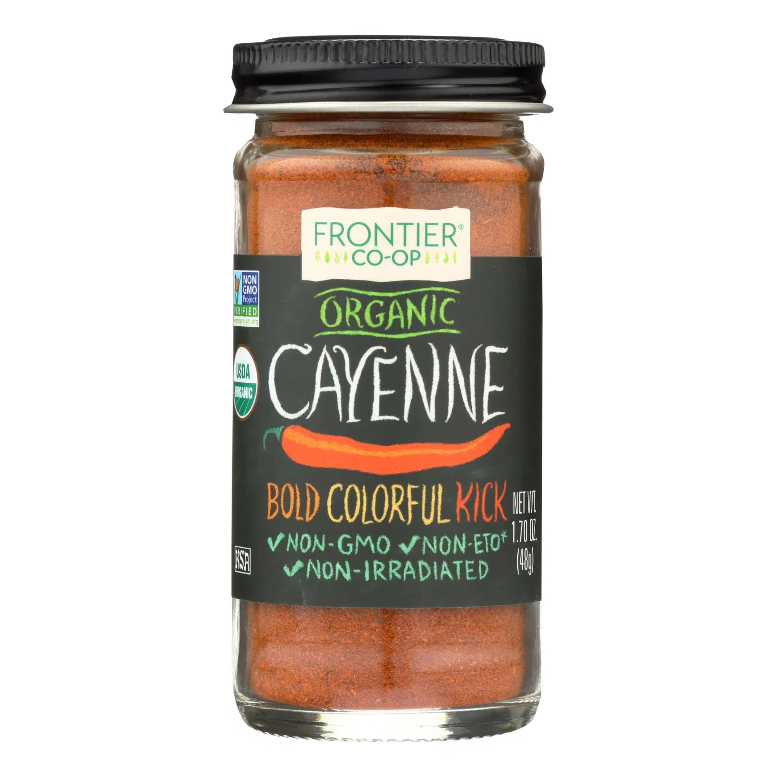 Frontier Co Op, Organic Ground Cayenne, 1.70 oz jar container, pepper, 3... - $23.26 CAD