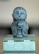 Jizo Buddhist Monk with Mani; Peace, Serenity, Joy, Compassion &#39;Stone&#39; S... - $8.47