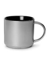 Starbucks Stacking Mug - Matte Silver and Black Inside, 14 fl oz - £43.36 GBP