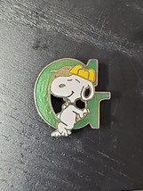 Snoopy Peanuts Alphabet Initial Letter G Enamel Cloisonne Collectible Pin Green - £19.32 GBP