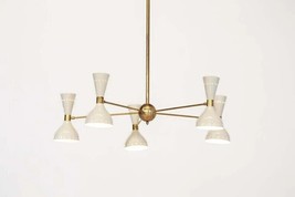 10 Light Stilnovo Style Modern Chandelier Mid Century Design Ceiling Cha... - £323.91 GBP