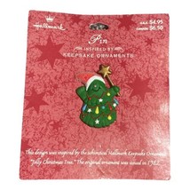 Vintage Hallmark Jolly Christmas Tree Lapel Pin Inspired By 1982 Ornament *New - £7.98 GBP