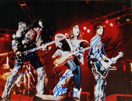 KISS BAND SIGNED Photo x3 - Gene Simmons, Paul Stanley, Ace Frehley w/coa  - $489.00