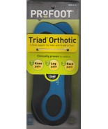 Profoot Triad Orthotic Mens 8-13 Insoles 3-Zone Support with Viva-Foam 1... - $9.90