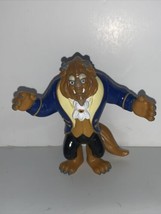 Vintage Disney Beauty and the Beast Beast Action figure 3 inch cake topper  - £5.50 GBP