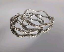 18k White Gold Diamonds Hoop Earrings - £2,387.90 GBP