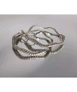 18k White Gold Diamonds Hoop Earrings - $2,969.01