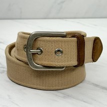 Fossil Utility Gear Web Belt with Leather Trim Size 32 Mens - £23.48 GBP