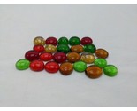 Lot Of (24) Red And Green Trading Card Game Glass Counters - $28.50
