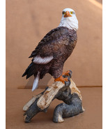 Realistic American Pride Bald Eagle Bird Perching On Tree Branch Statue ... - $552.13 MXN