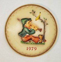 Hummel Goebel Boy Flute Bird Tree 1979 Bas Relief 9th Annual Plate 272 - £5.43 GBP