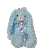 Walmart Blue Easter Bunny Rabbit Pastel Spring Bow Flower Plush 11.5&quot; - $34.80 CAD