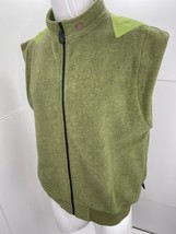 Vintage The Territory Ahead Men Fleece Vest Full Zip Green Mock Neck Large L - £19.73 GBP