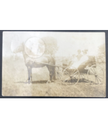 1909 RPPC Family in Sundays Best in Horse Drawn 4-Wheel Carriage Photo P... - £19.72 GBP
