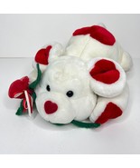 Commonwealth Valentines Plush Dog Rose White Red Heart Love Stuffed Anim... - £13.22 GBP