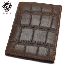 TAUREN Trendy High Quality Genuine Leather Crocodile Style Short Wallet - Men&#39;s - £19.95 GBP