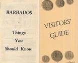 Two 1950 Barbados Brochures Visitors Guide &amp; Things You Should Know - $24.72