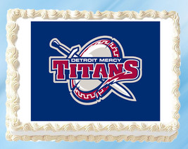 Detroit Titans Edible Image Cake Topper Cupcake Topper 1/4 Sheet 8.5 x 11" - $11.75