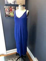 HALOGEN Nordstrom Stretchy Royal Blue Knit Tank Midi Dress M - $29.99
