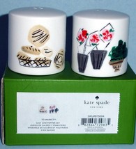 Kate Spade Lenox To Market Salt &amp; Pepper Shakers Whimsical 2-Sides 87509... - $31.90